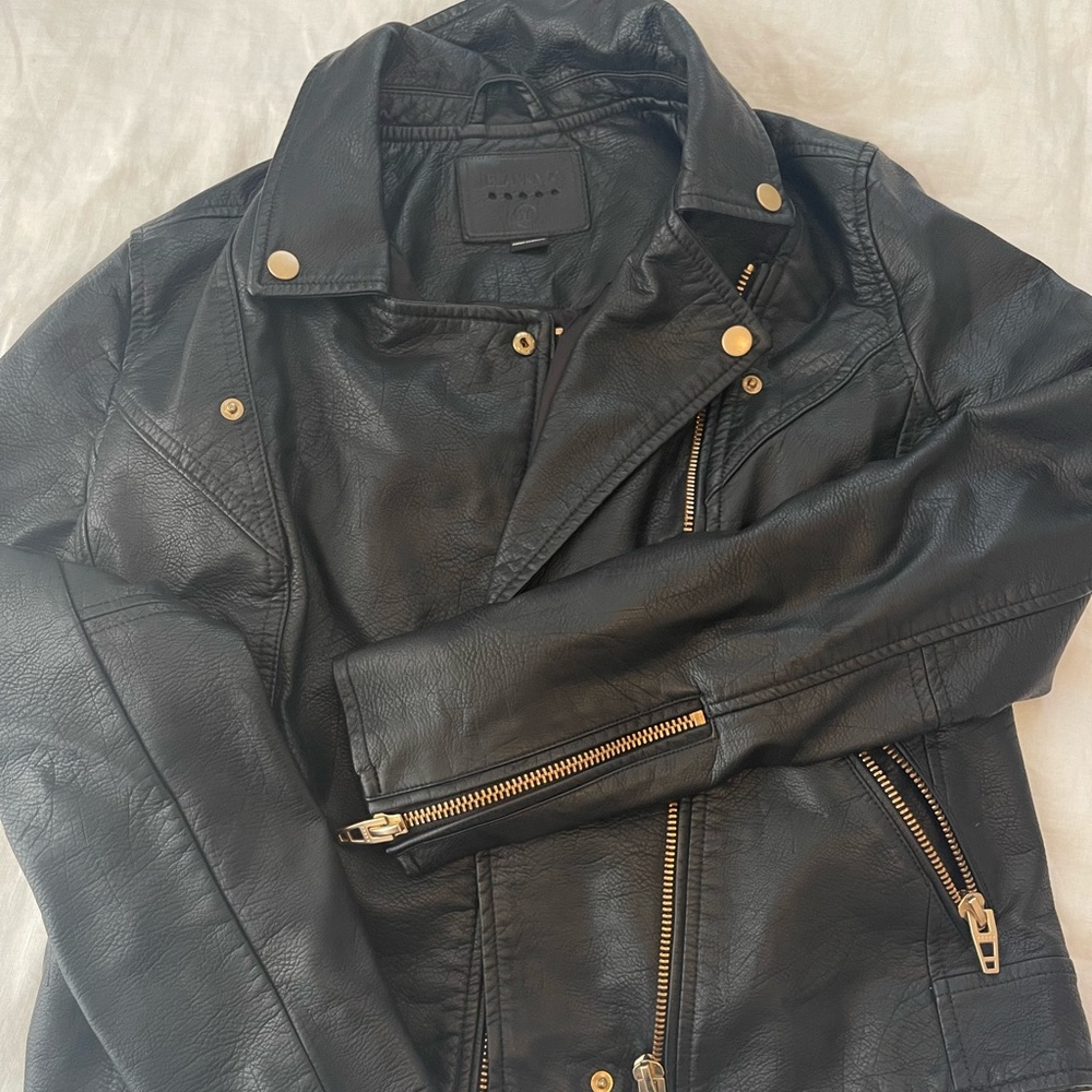 BLANKNYC Lifechanger Faux Leather Moto Jacket Size M